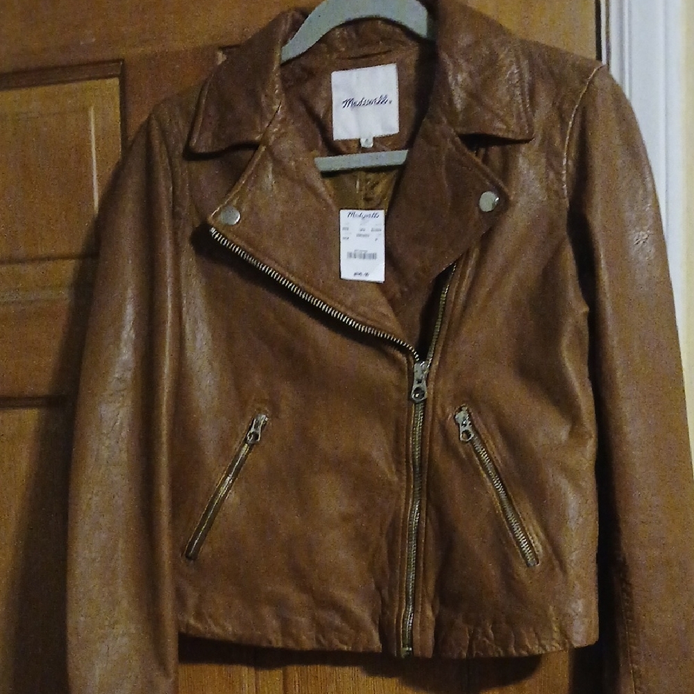 Madewell Tan Leather Jacket - Picture 3 of 11